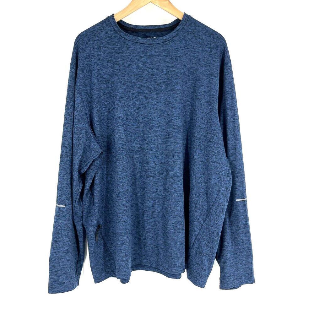 VRST T Shirt Size XXL Mens Blue Accelerate Run Warm Crew Pullover Long Sleeve